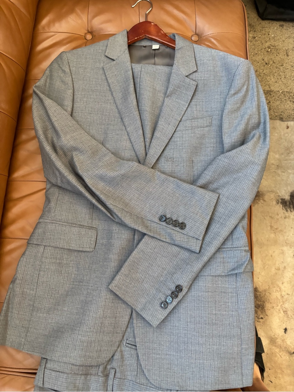 Burberry Light Gray Men's Two-Piece Suit